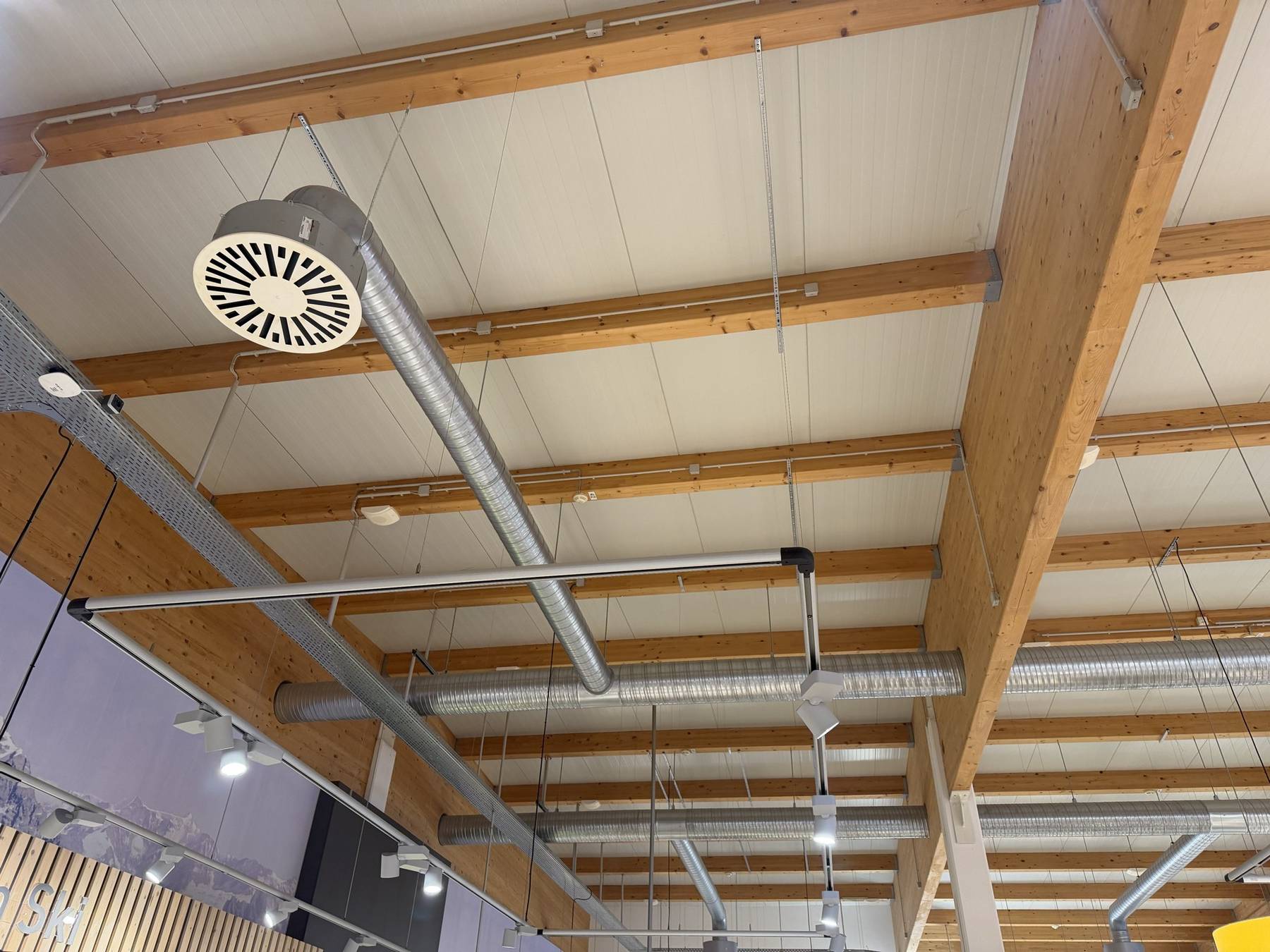 Lüftungsanlage in einem Verkaufsraum